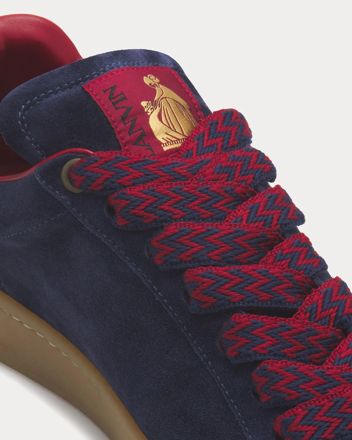 Lite Curb Suede Navy Blue / Red Low Top Sneakers