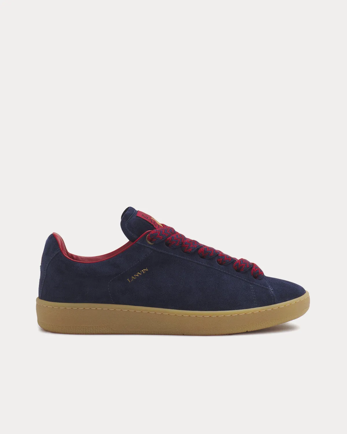 Lite Curb Suede Navy Blue / Red Low Top Sneakers