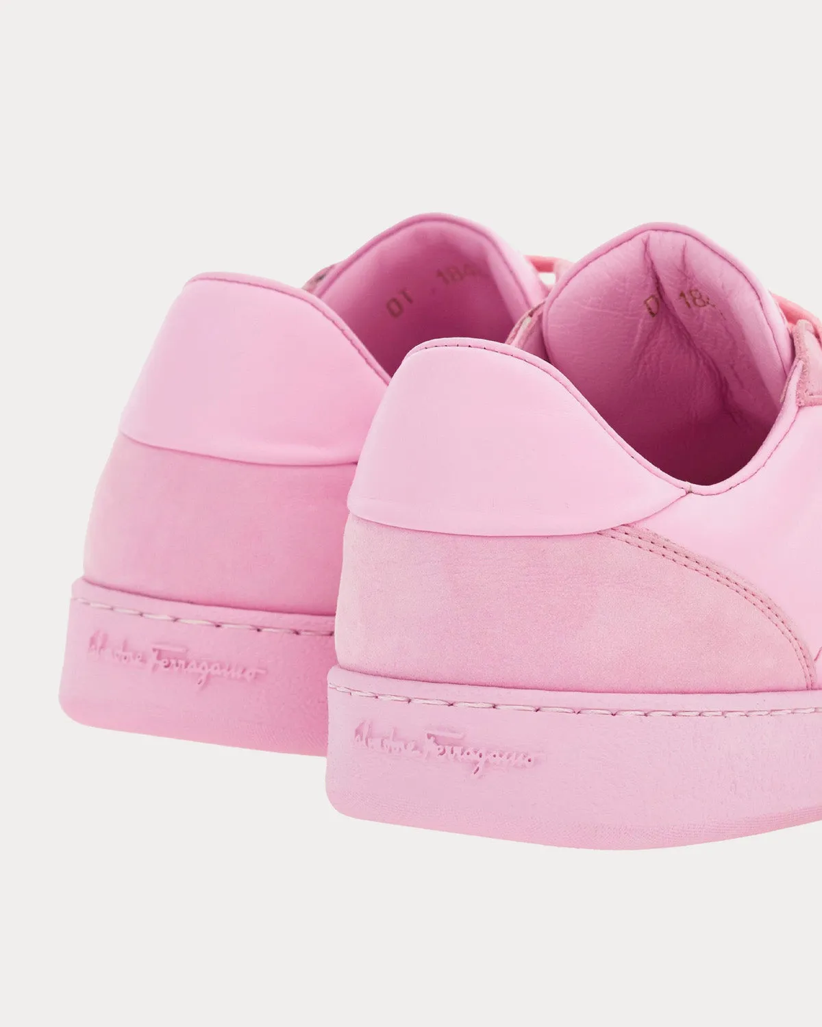 Logo Leather Bubble Gum Pink Low Top Sneakers