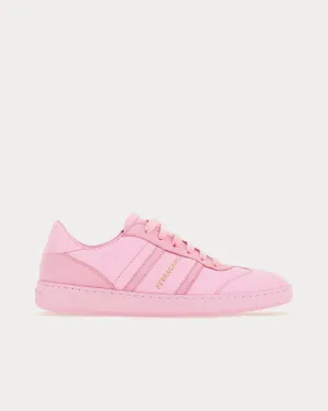 Logo Leather Bubble Gum Pink Low Top Sneakers
