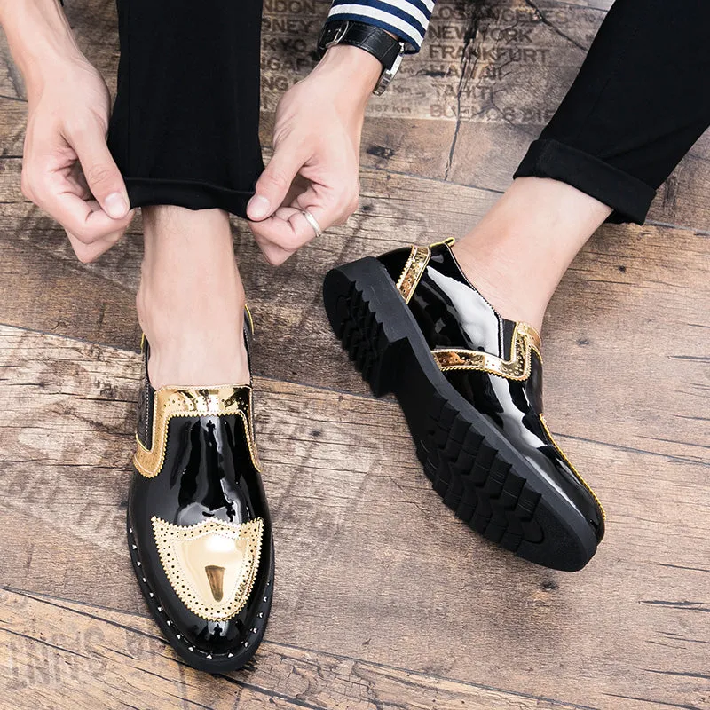 Luxury Patent Leather Slip-On Shoes
