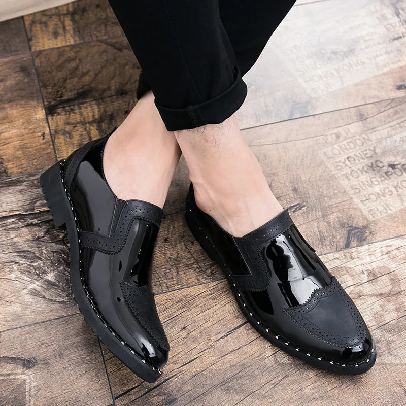 Luxury Patent Leather Slip-On Shoes