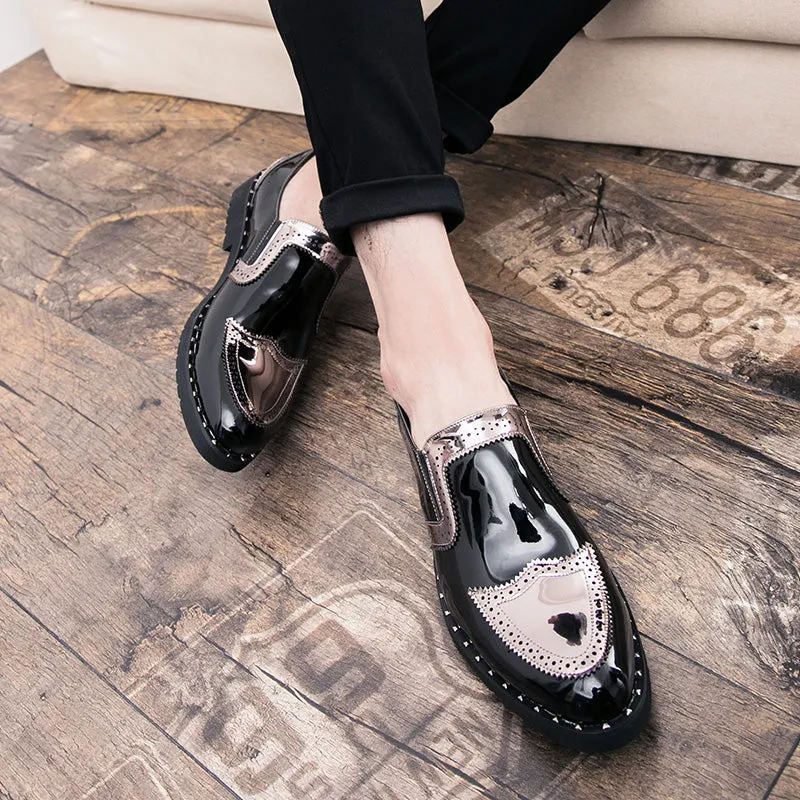 Luxury Patent Leather Slip-On Shoes