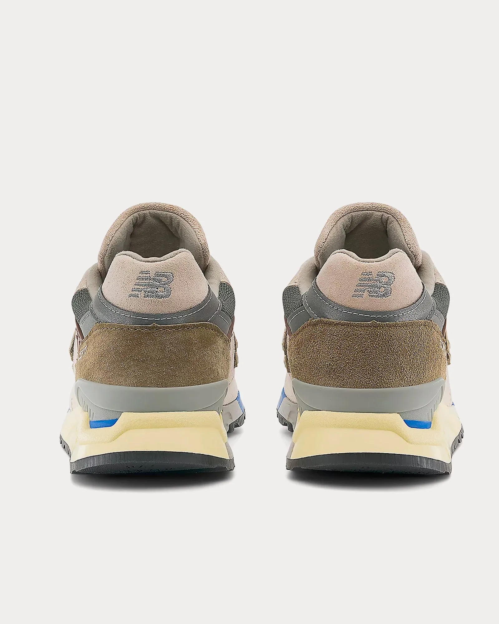 Made in USA 998 Sea Salt / Covert Green Low Top Sneakers