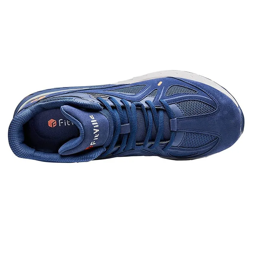 Men's Extra Wide Basketball Shoes with Wide Toe Box Comfortable High-top Sneakers for Flat Feet