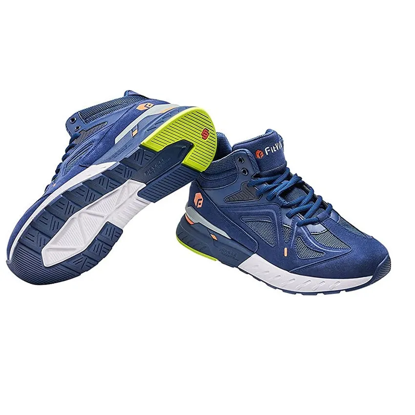 Men's Extra Wide Basketball Shoes with Wide Toe Box Comfortable High-top Sneakers for Flat Feet