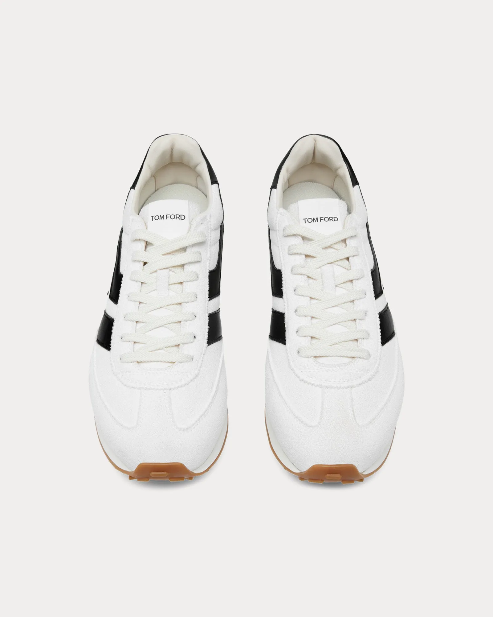 Mick Suede Optical White / Black / Amber Low Top Sneakers