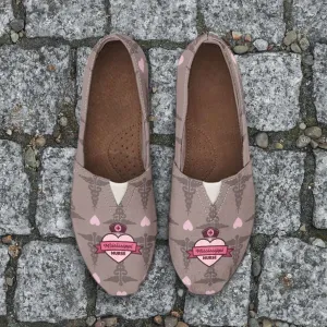 Mississippi Nurse Brown Casual Canvas Slip on Shoes Women's Flats