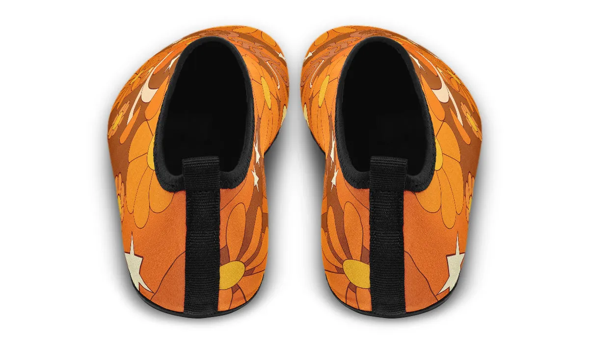 Molly's Orange Retro Daisies Water Shoes