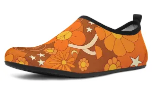 Molly's Orange Retro Daisies Water Shoes