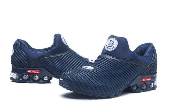 NAM Plus 2018.5 50 Cent Navy Blue White Shox  Mens Athletic Running Sneaker