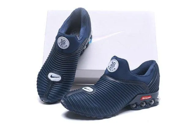 NAM Plus 2018.5 50 Cent Navy Blue White Shox  Mens Athletic Running Sneaker