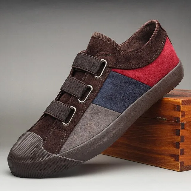New Men Soft Canvas Shoes Breathable Fashion Elastic band Mixed Colors