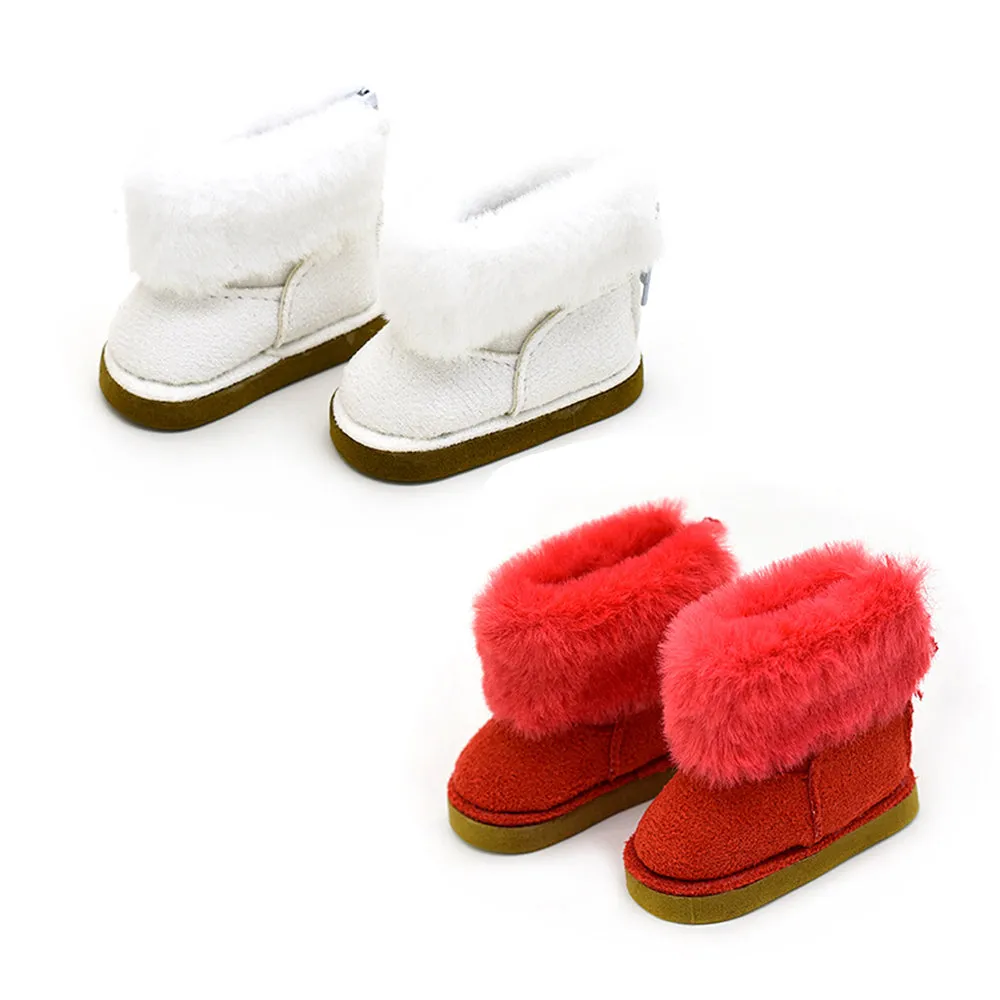niannyyhouse 20cm Plush Doll Snow Boots Tall Shoes 1/6BJD 30cm Ball Jointed Dolls Accessories Dress Up