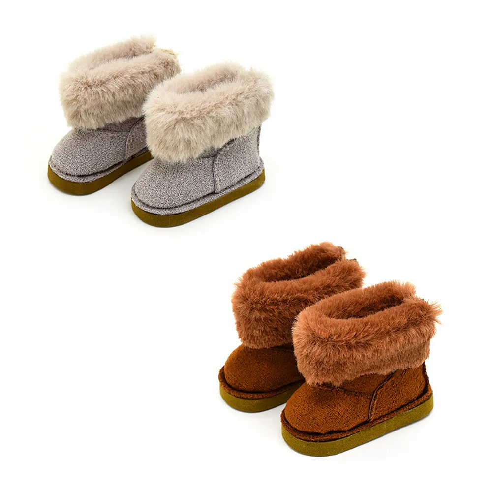 niannyyhouse 20cm Plush Doll Snow Boots Tall Shoes 1/6BJD 30cm Ball Jointed Dolls Accessories Dress Up