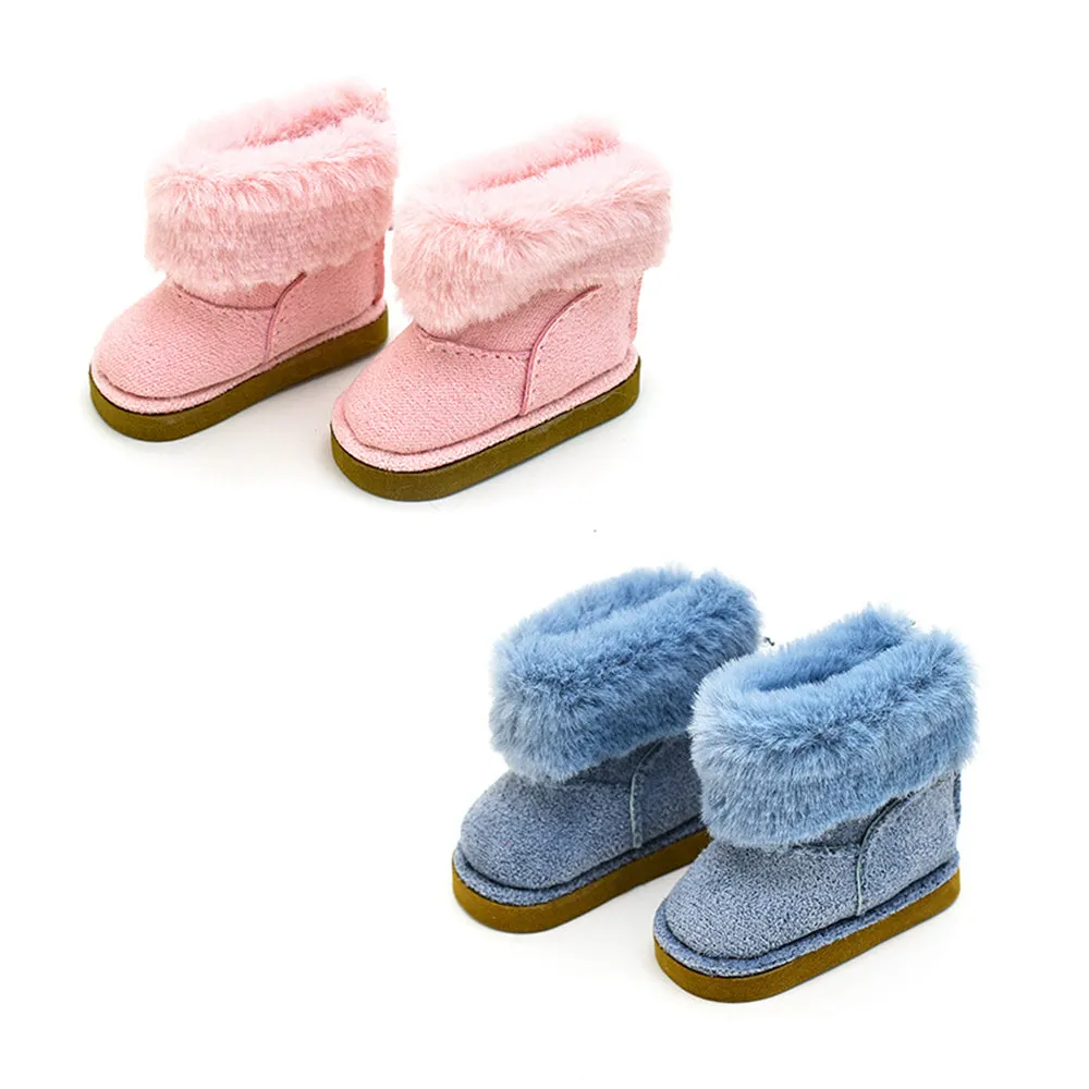 niannyyhouse 20cm Plush Doll Snow Boots Tall Shoes 1/6BJD 30cm Ball Jointed Dolls Accessories Dress Up