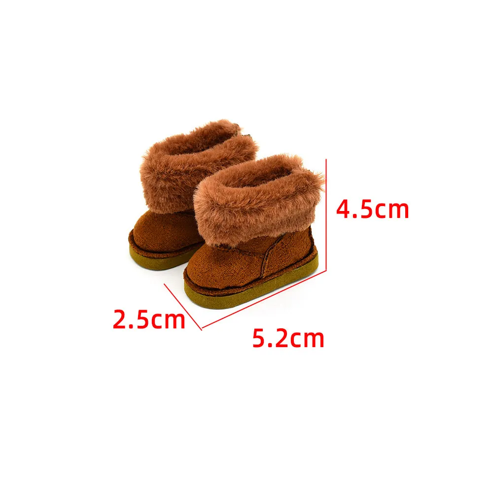 niannyyhouse 20cm Plush Doll Snow Boots Tall Shoes 1/6BJD 30cm Ball Jointed Dolls Accessories Dress Up