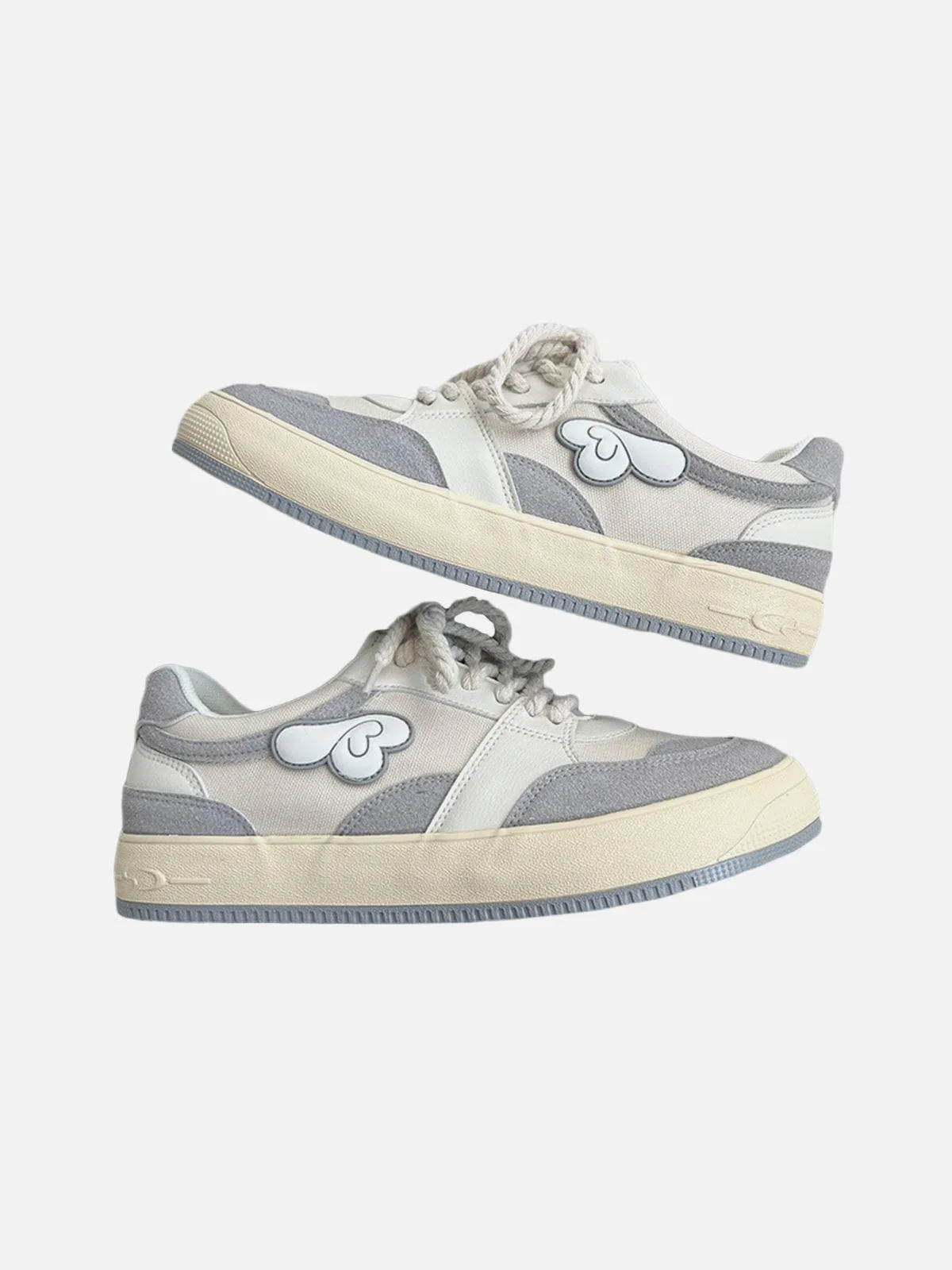 Niceprimes Colorblock Canvas Wings Graphic Casual Shoes