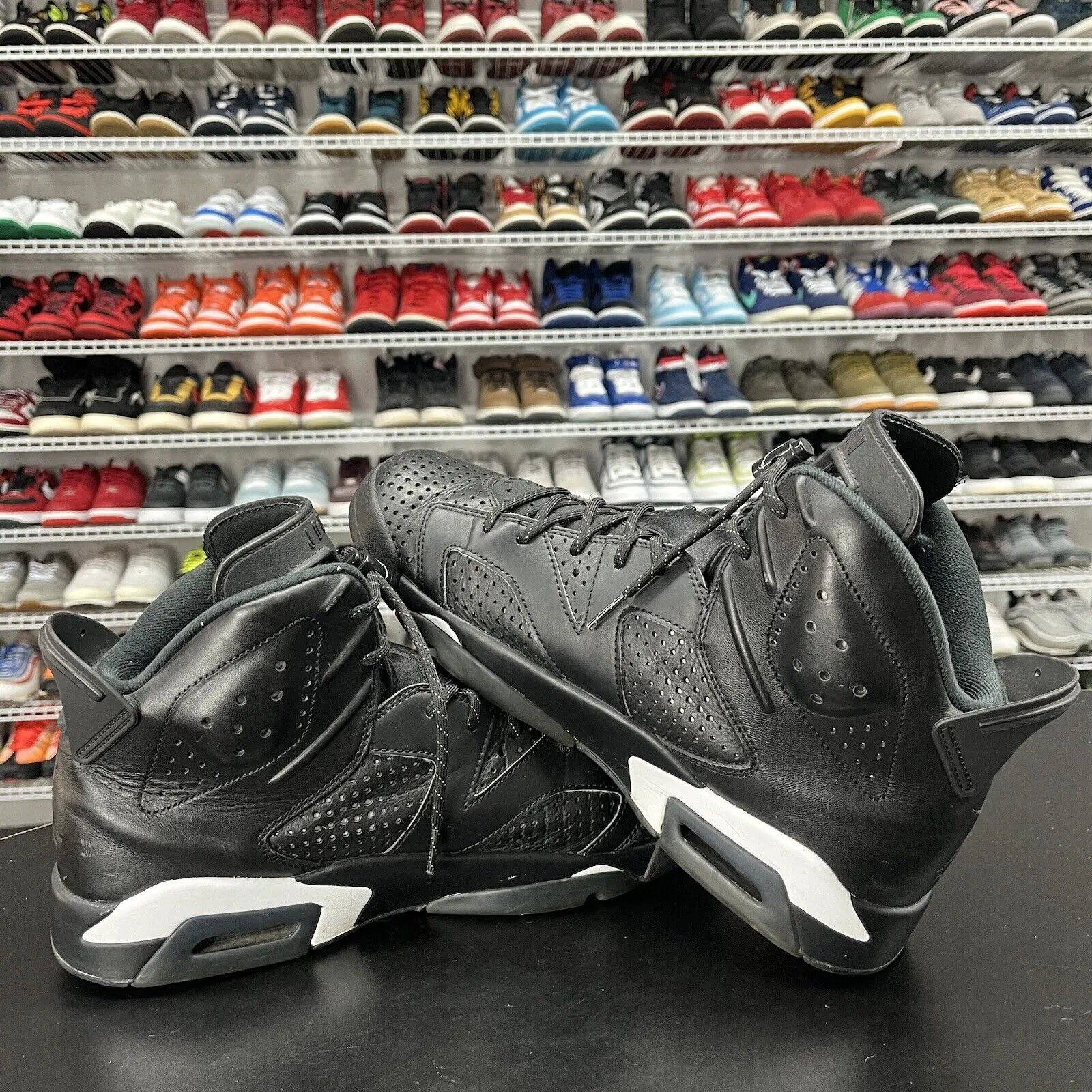 Nike Air Jordan 6 VI Retro Black Cat 2016 384664-020 Men's Size 10.5
