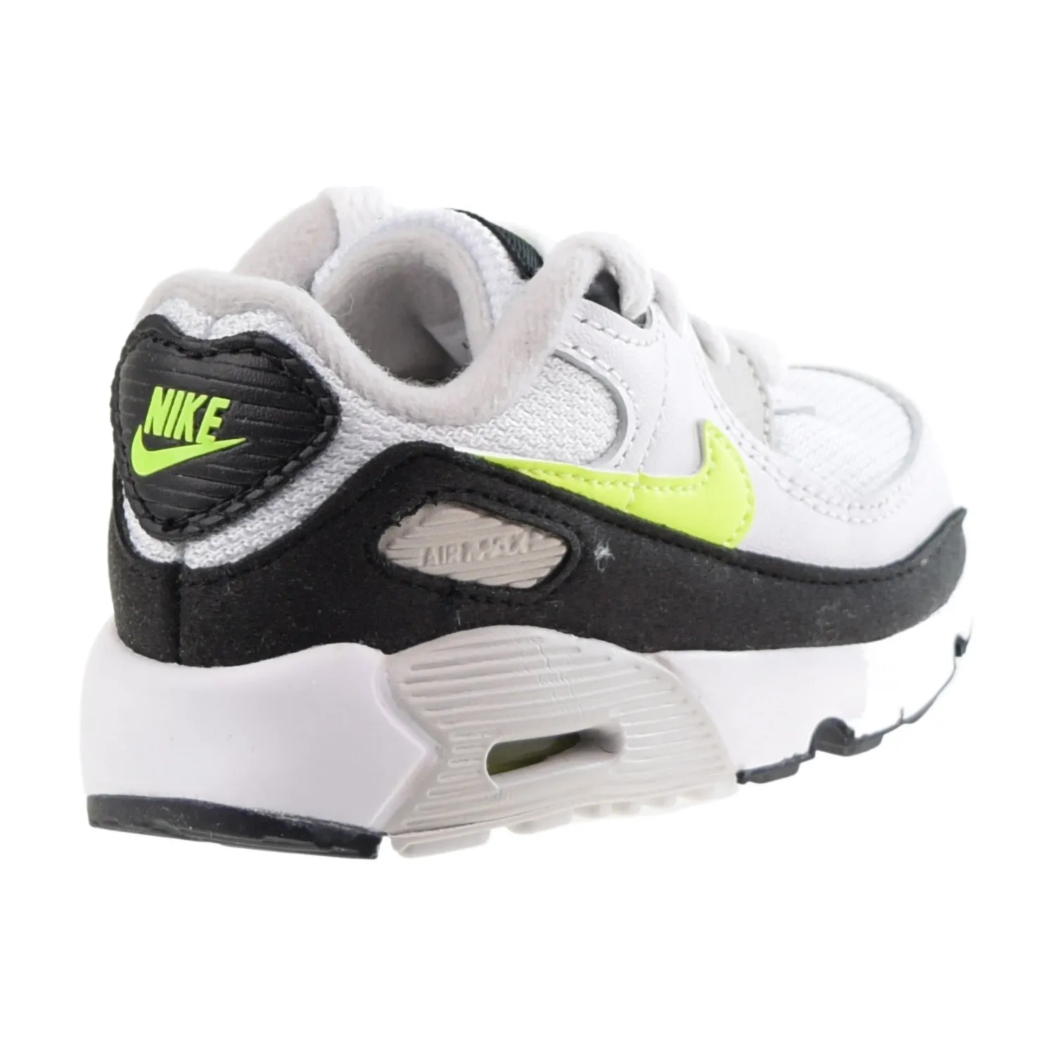 Nike Air Max 90 LTR (TD) Toddlers Shoes White-Hot Lime-Black