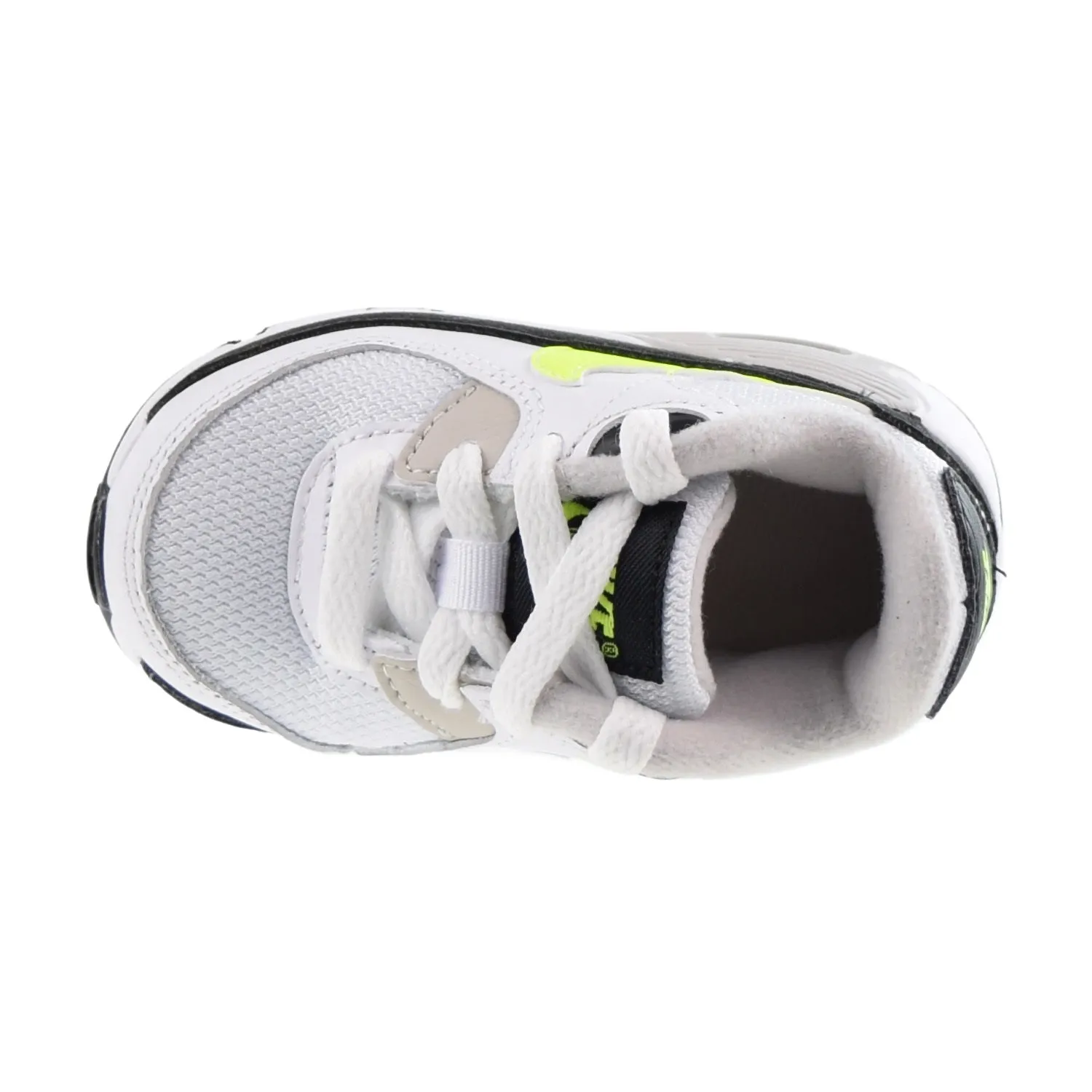 Nike Air Max 90 LTR (TD) Toddlers Shoes White-Hot Lime-Black