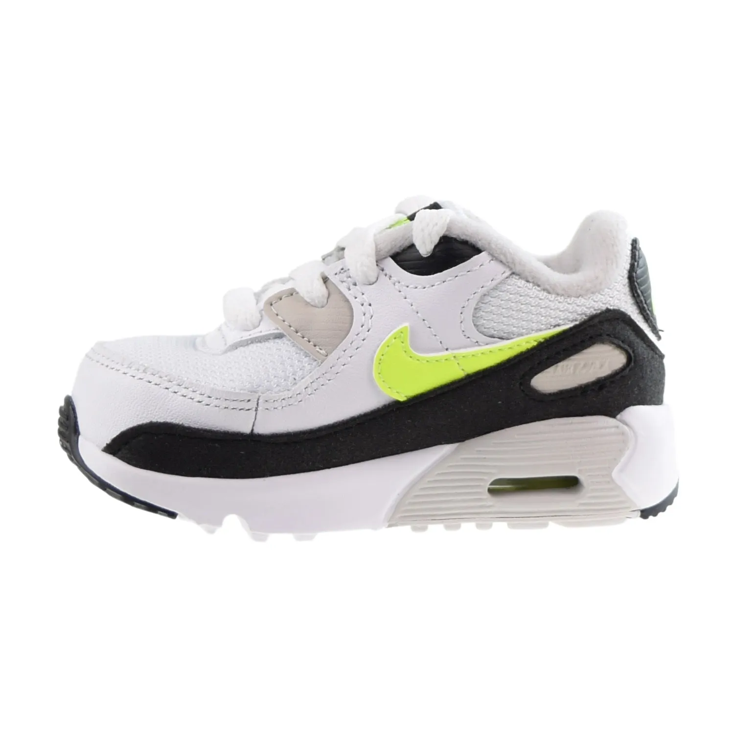 Nike Air Max 90 LTR (TD) Toddlers Shoes White-Hot Lime-Black