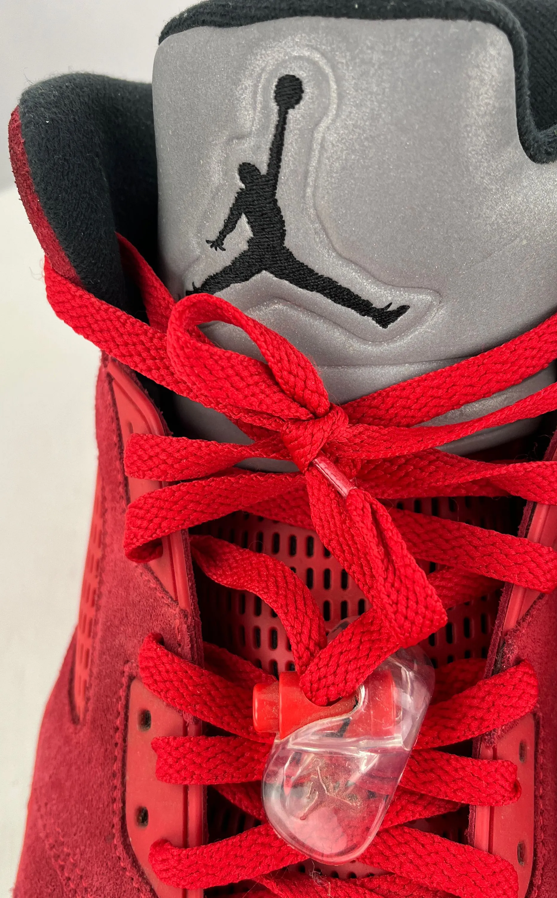 NIKE Men's Air Jordan 5 Retro Red Suede Basketball Shoes Size 13 136027-602