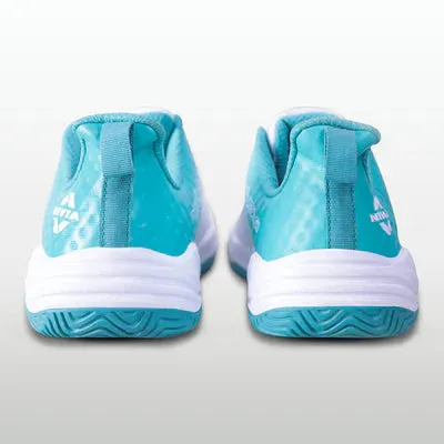 Nivia Power Smash Tennis Shoes (White/Sky Blue)