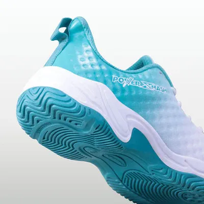 Nivia Power Smash Tennis Shoes (White/Sky Blue)