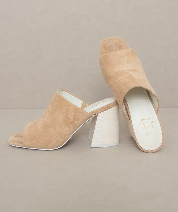 Oasis Society Kathleen - Block Heel Slides - Online Exclusive