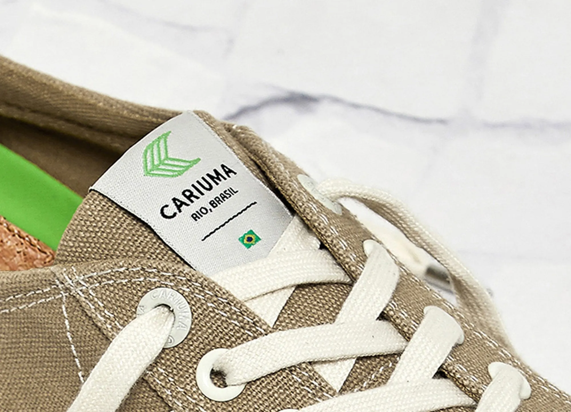 OCA Low Washed Burn Sand Canvas Contrast Thread Sneaker Women
