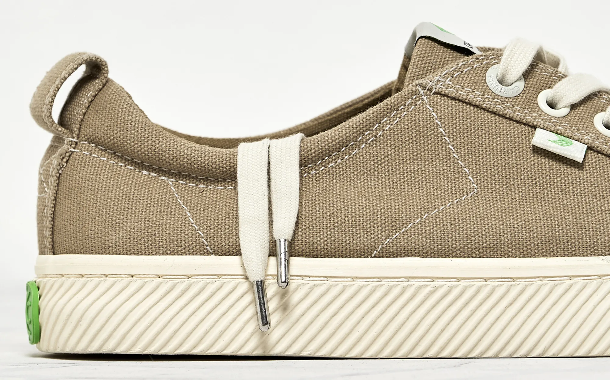 OCA Low Washed Burn Sand Canvas Contrast Thread Sneaker Women