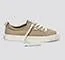 OCA Low Washed Burn Sand Canvas Contrast Thread Sneaker Women