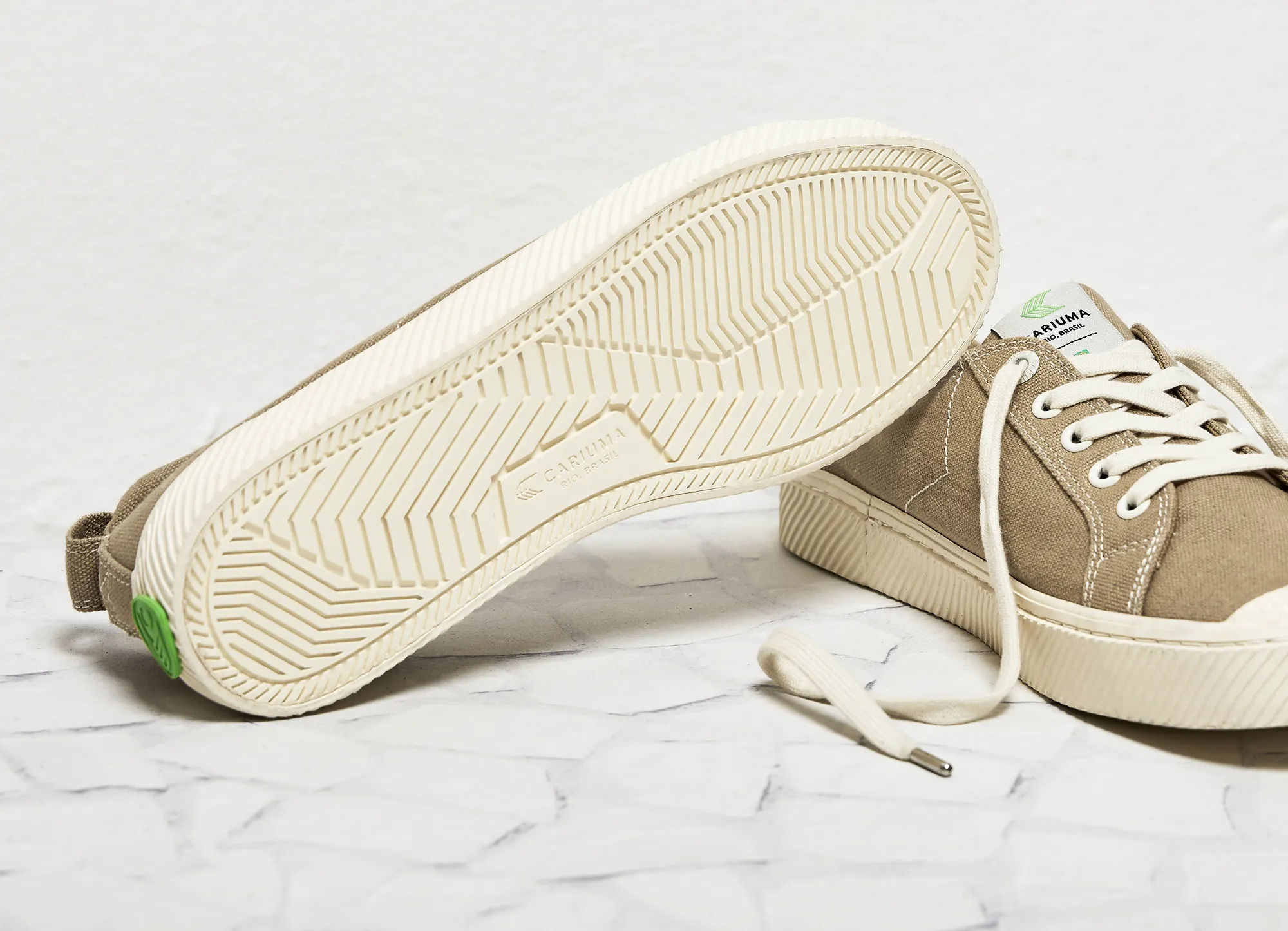 OCA Low Washed Burn Sand Canvas Contrast Thread Sneaker Women