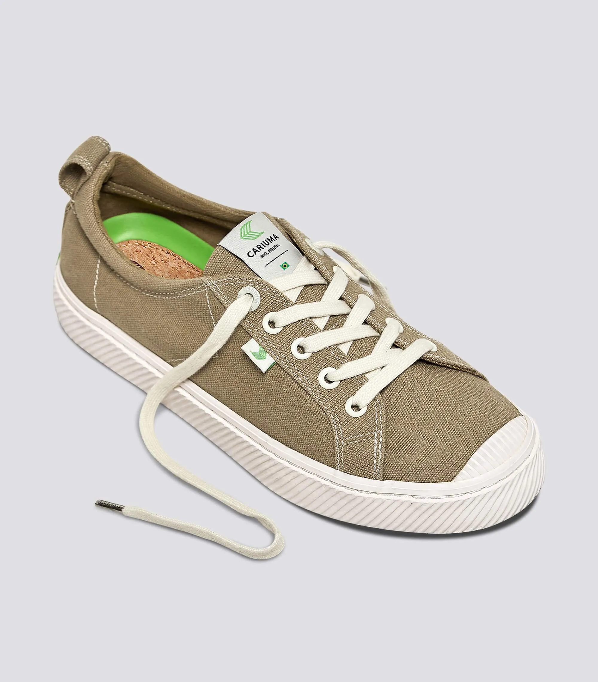 OCA Low Washed Burn Sand Canvas Contrast Thread Sneaker Women