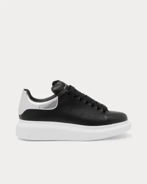 Oversized Leather Black / Silver Low Top Sneakers