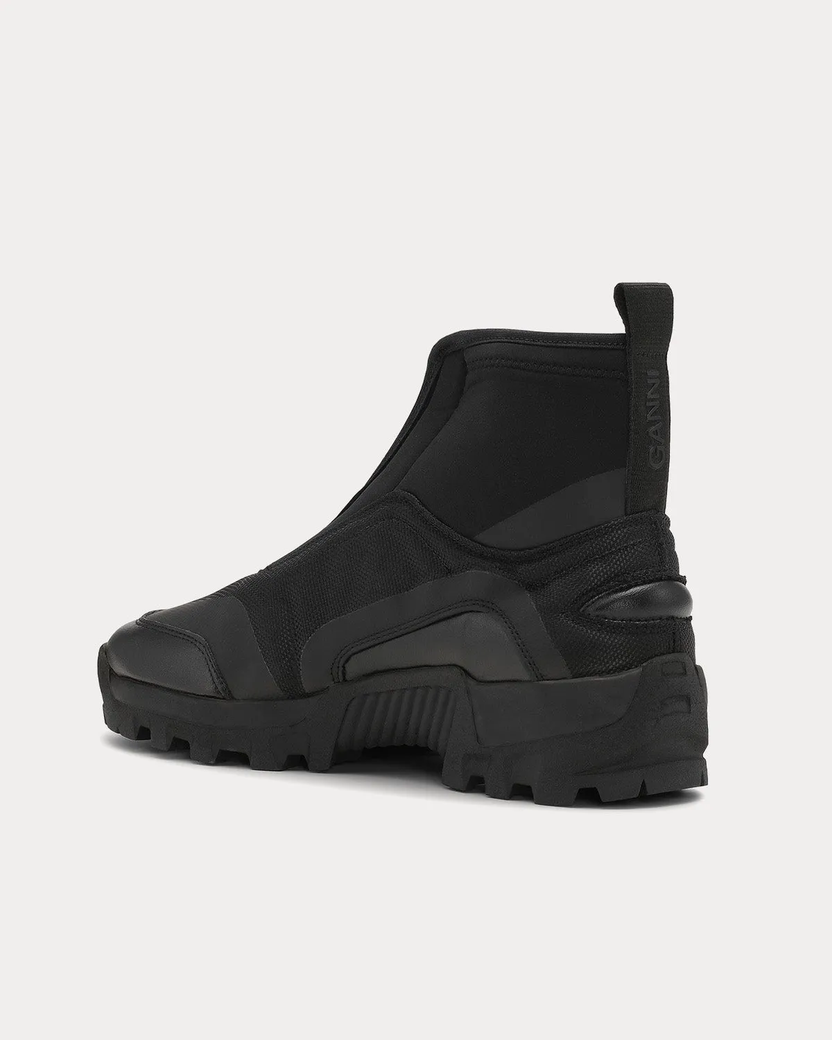 Performance Zip Black High Top Sneakers