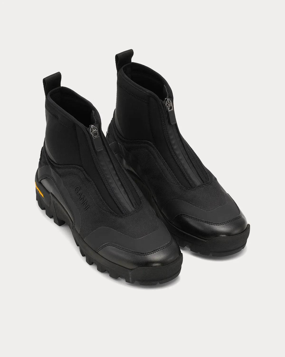 Performance Zip Black High Top Sneakers