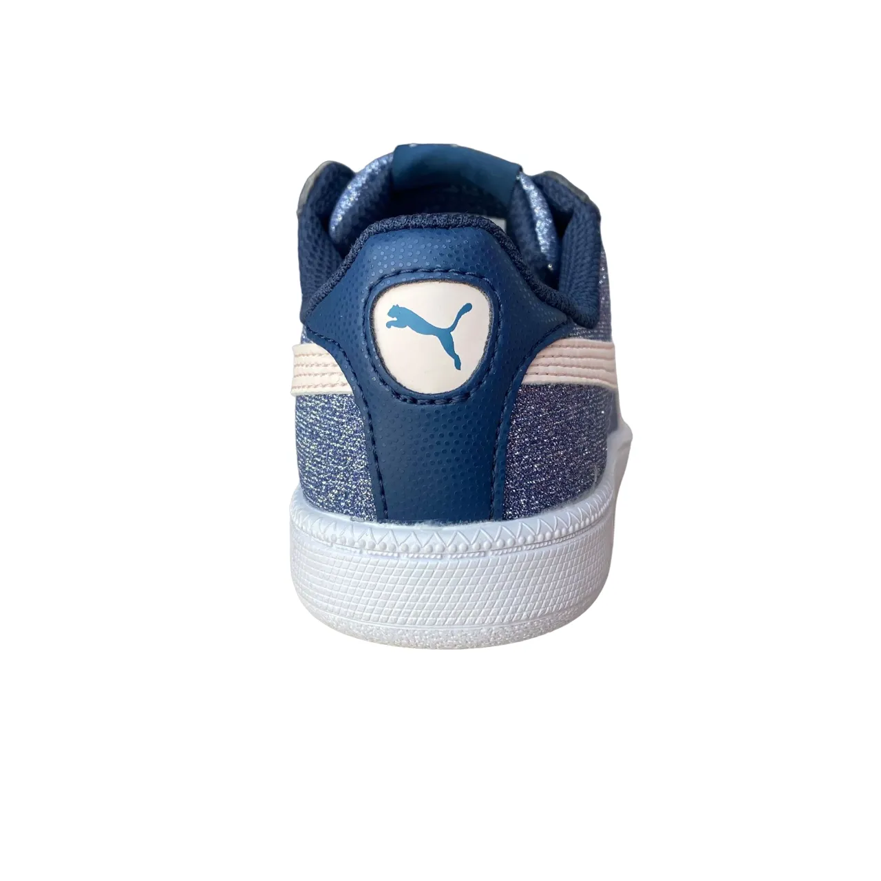 Puma scarpa sneakers da ragazza con strappo Smash glitterata V PS 362956 04 blu