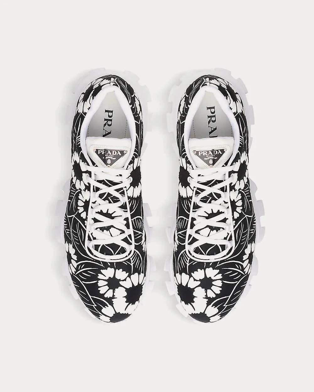 Recycled-Nylon Floral-Print Low Top Sneakers