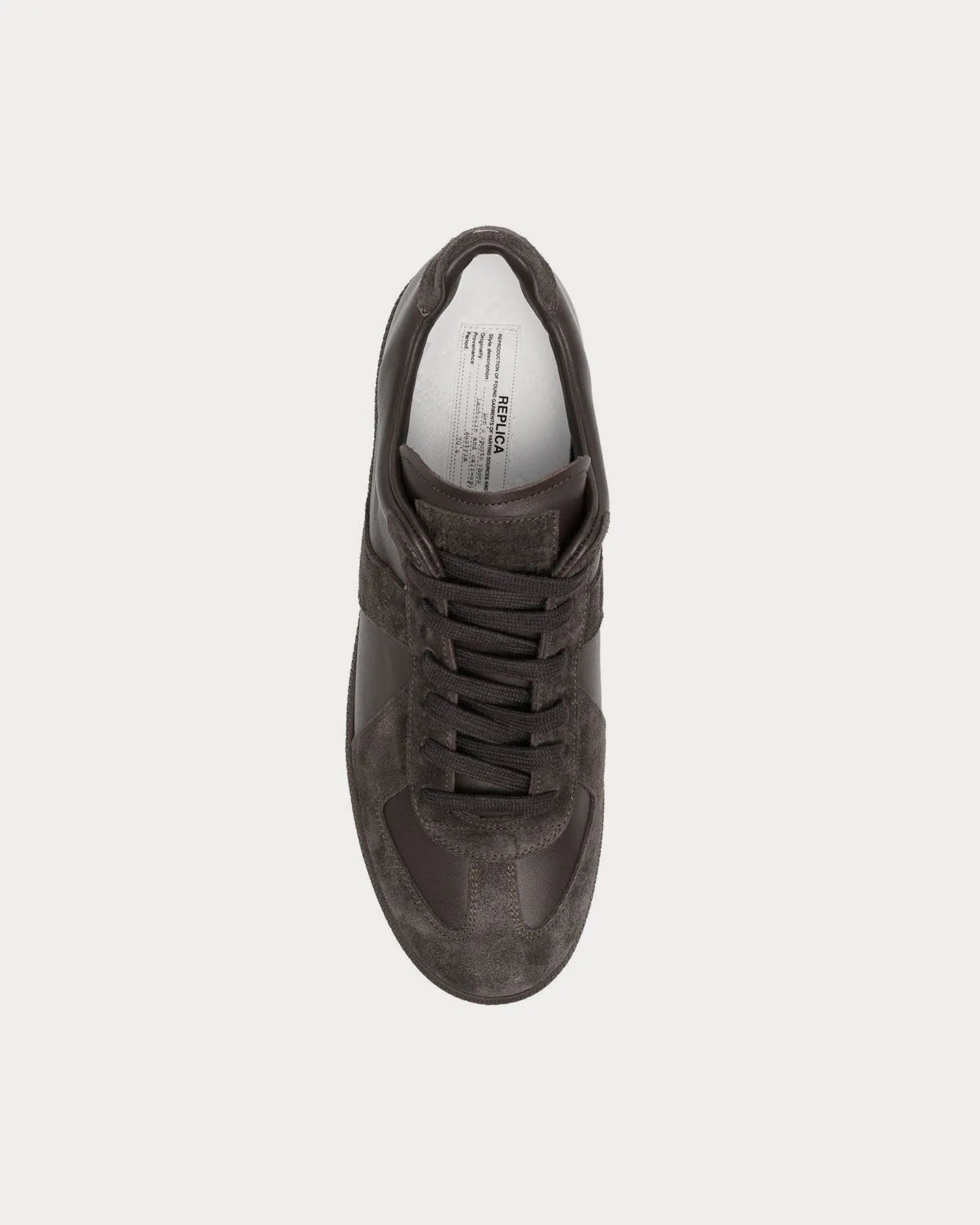 Replica Leather Black Low Top Sneakers