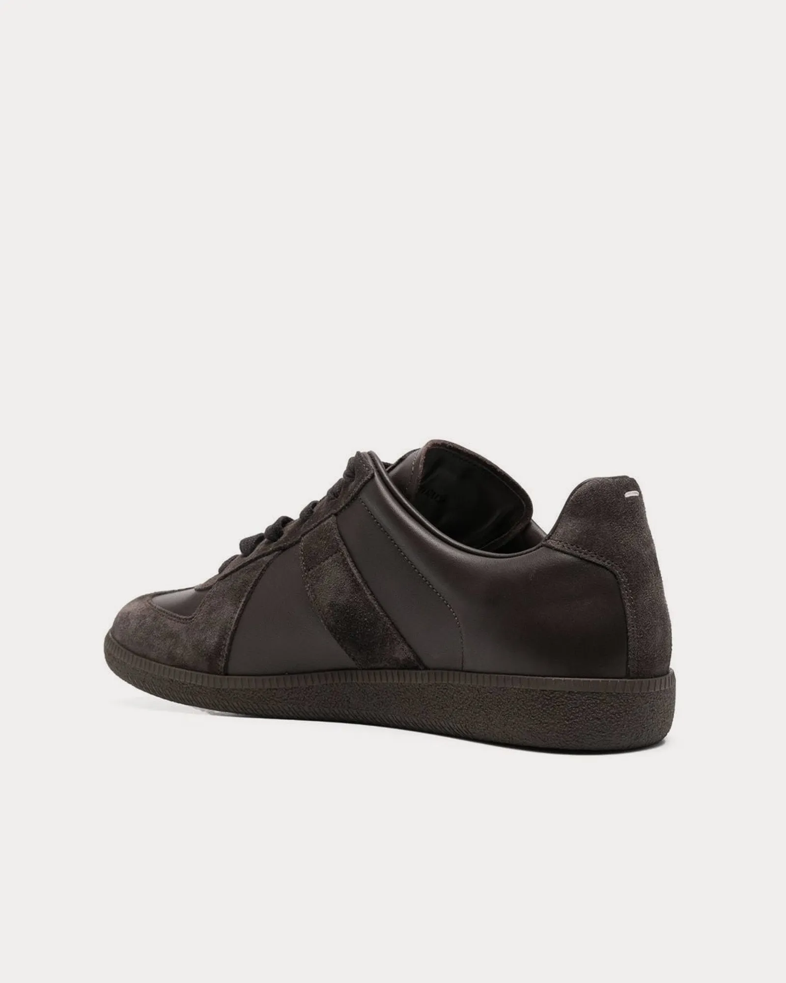 Replica Leather Black Low Top Sneakers