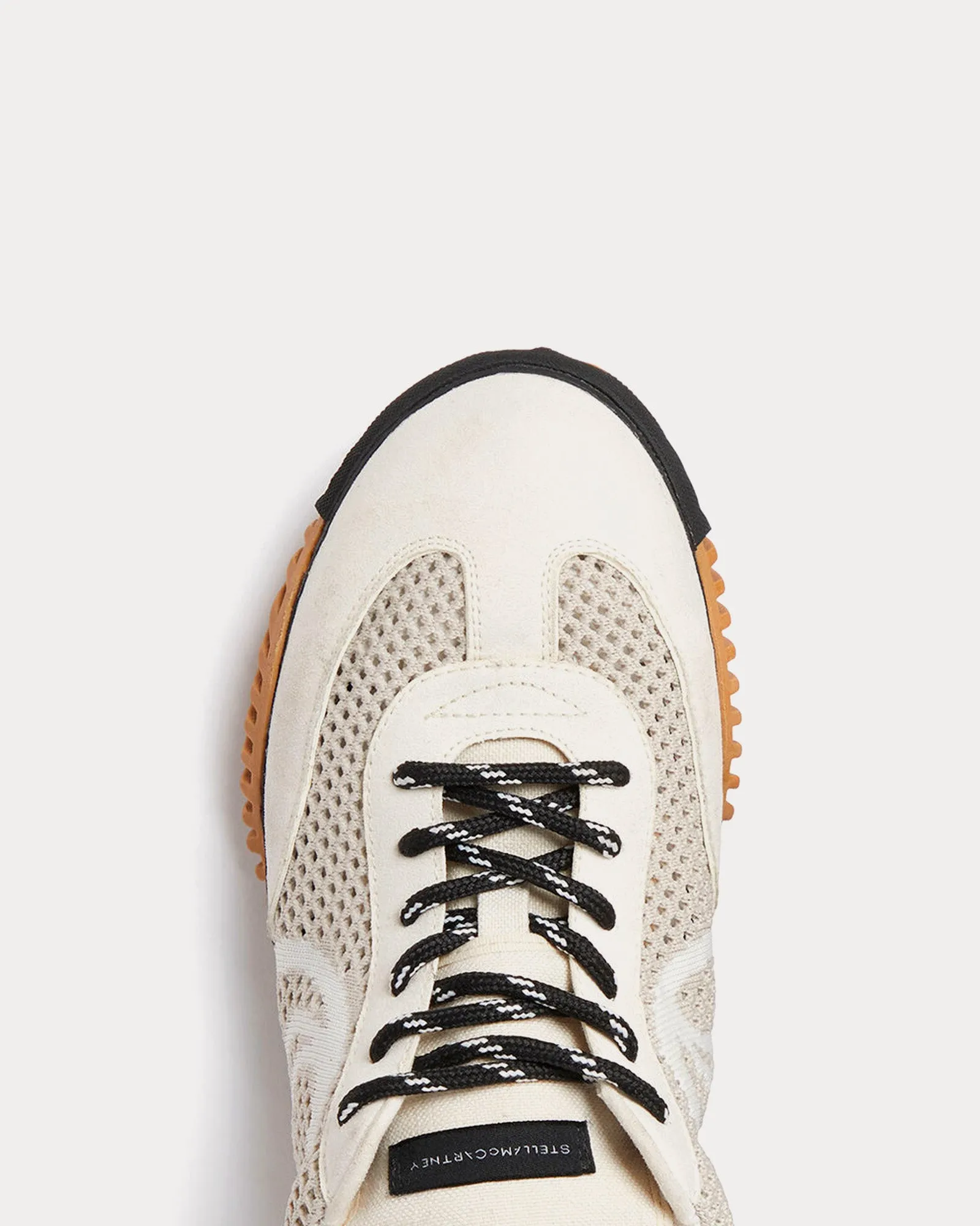 S-Wave Sport Mesh Panelled Pure White Low Top Sneakers