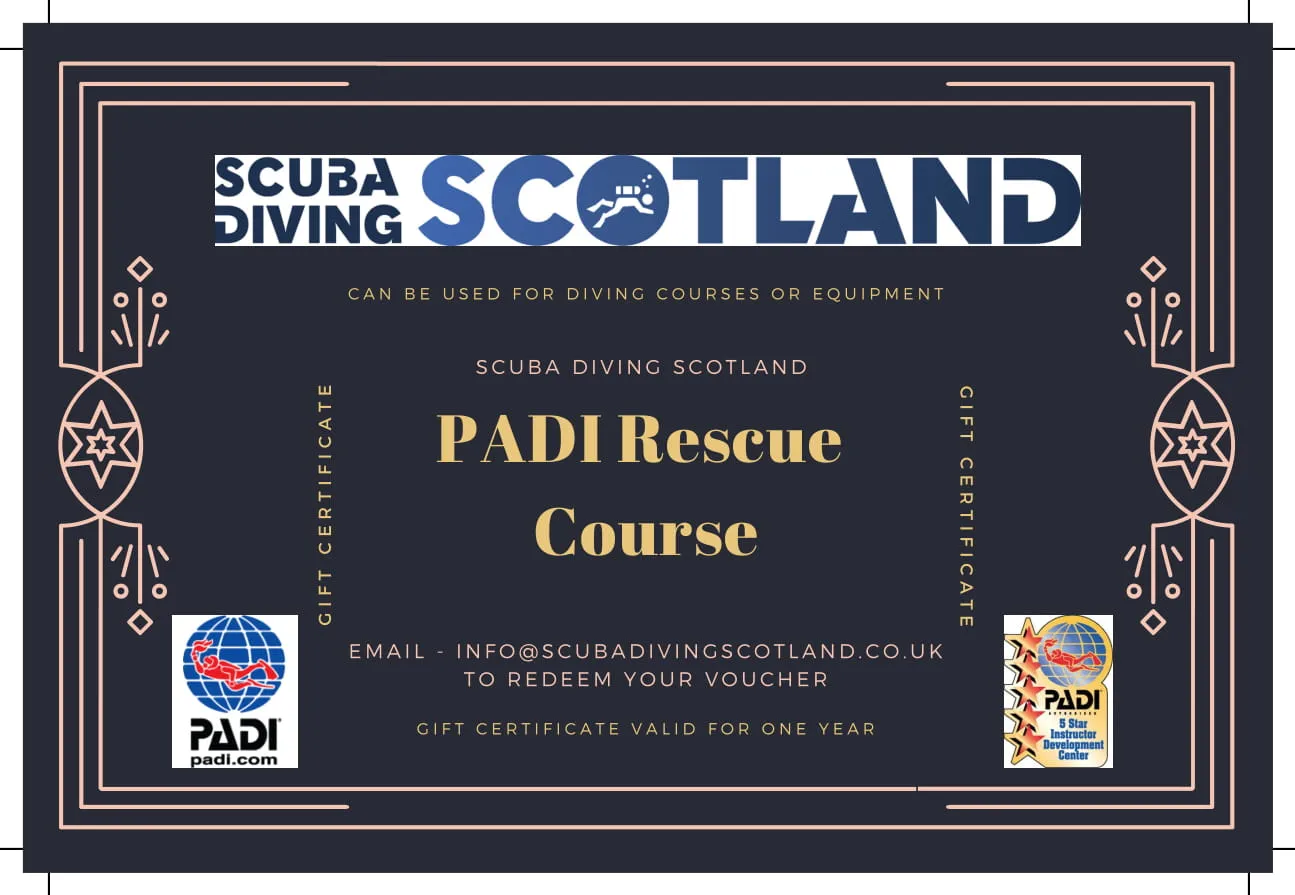 Scuba Diving Scotland Gift Voucher - PADI Rescue Course