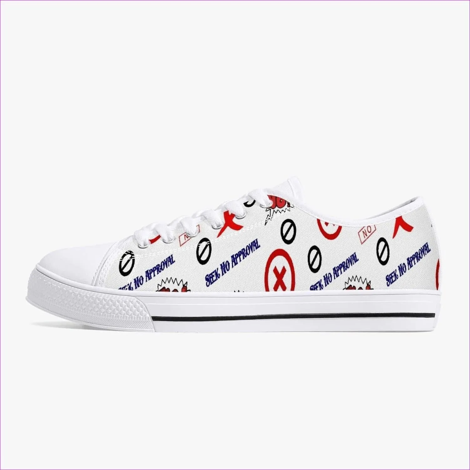 Seek No Approval Low-Top Canvas Shoes - 2 colors