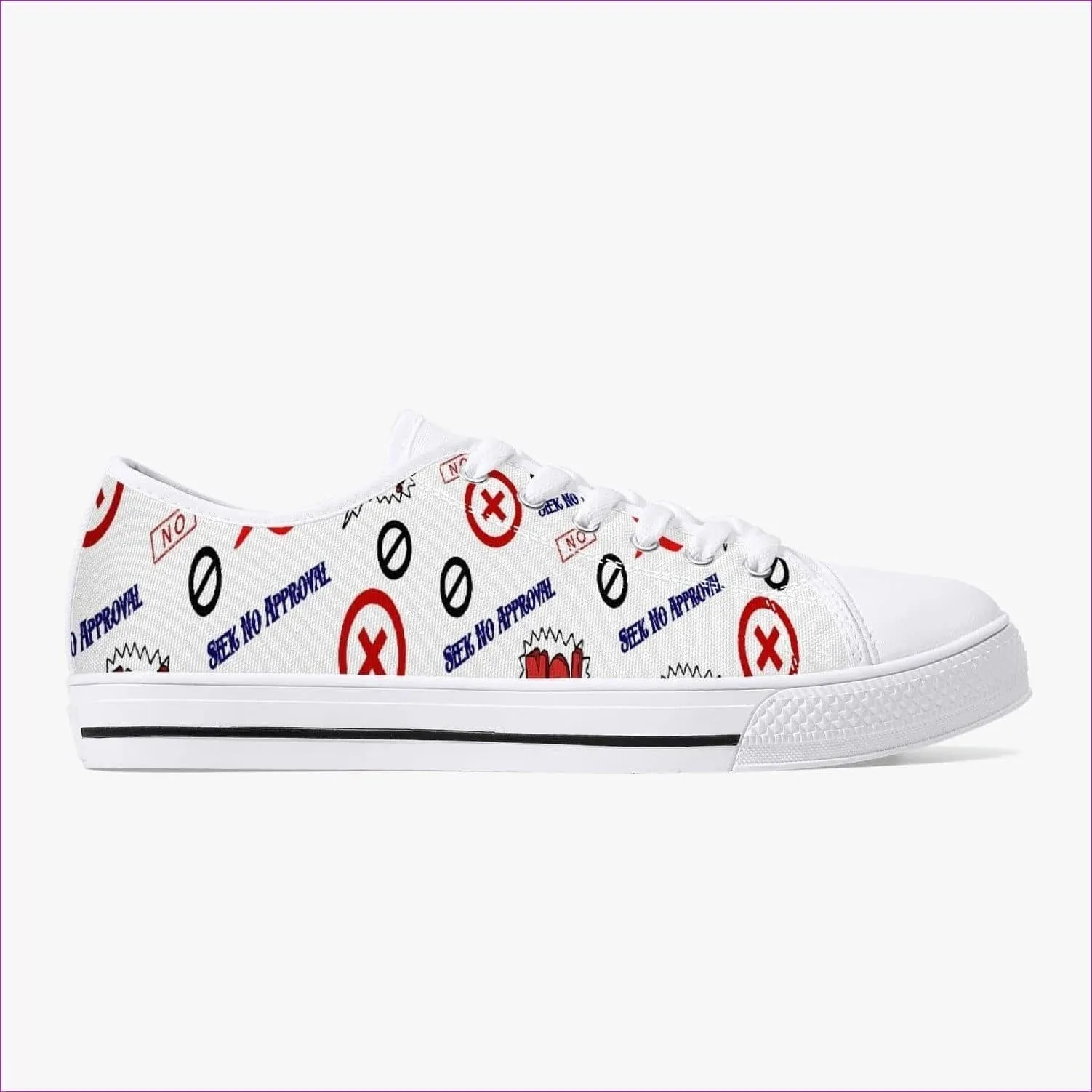 Seek No Approval Low-Top Canvas Shoes - 2 colors