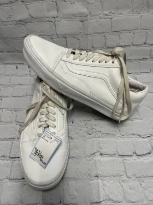 Size 9.5 Men's White Vans Tennis Shoe