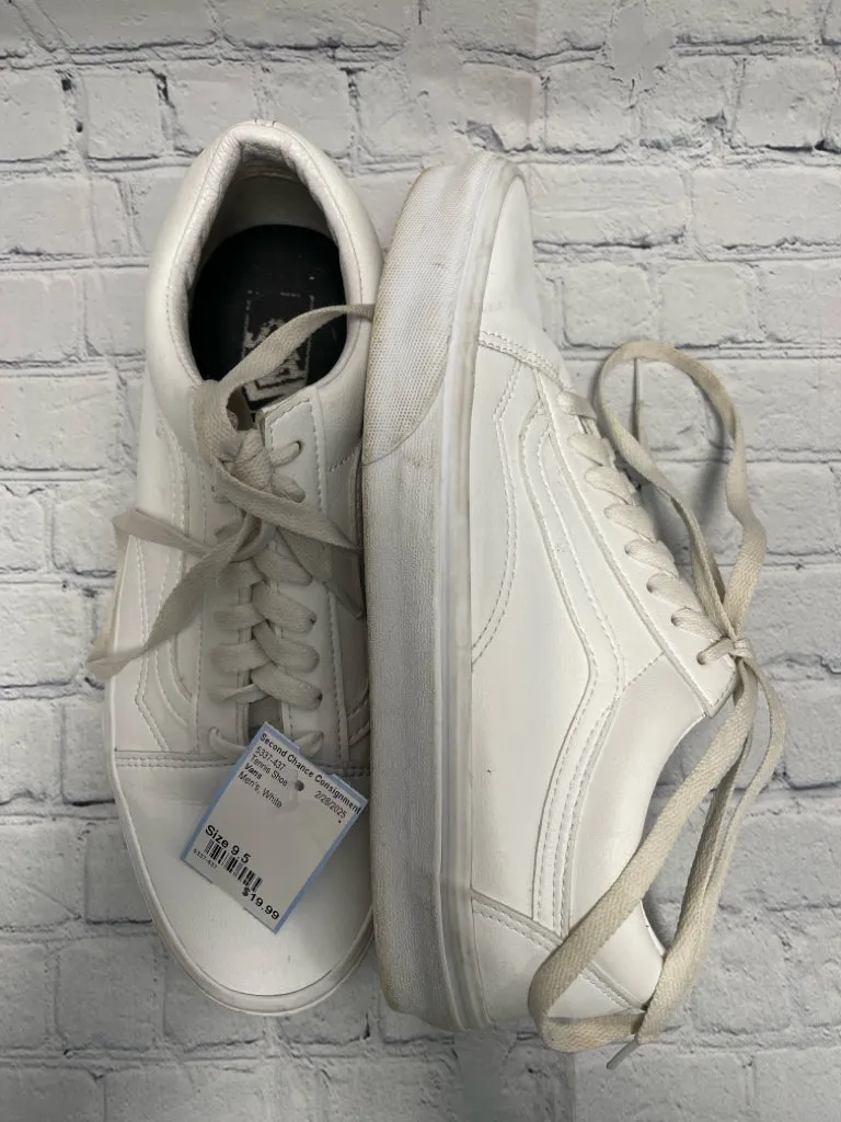 Size 9.5 Men's White Vans Tennis Shoe