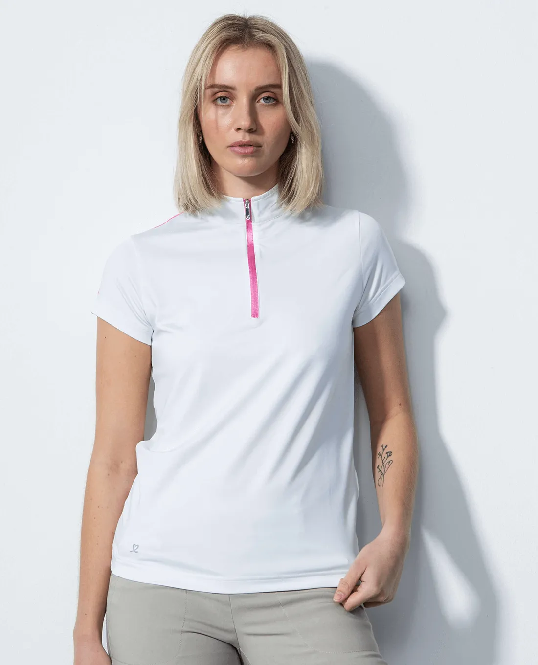 SIZE XS - DAILY SPORTS Golferi Cap Sleeve Polo 049 White