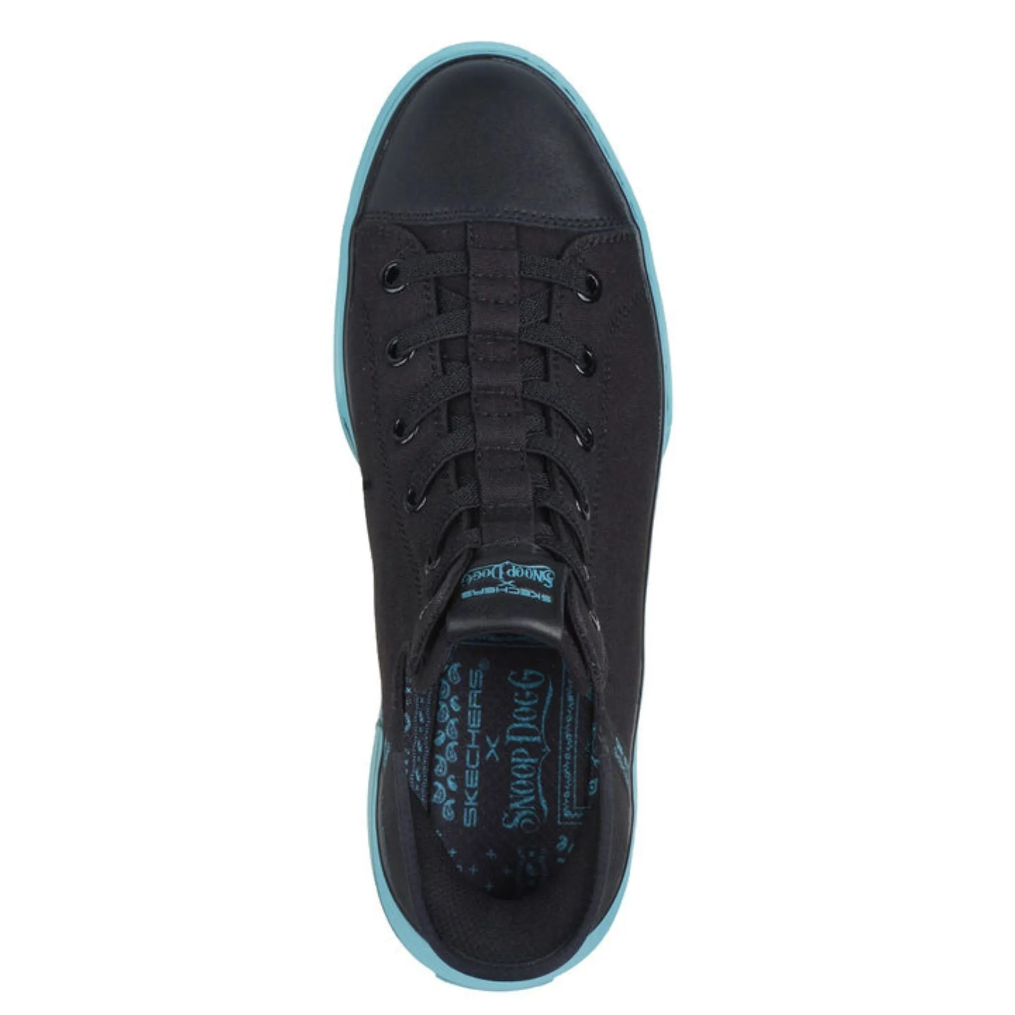 Skechers Men's 251032 Snoop One-OG Tela Black Aqua Slip-ins Casual Shoes